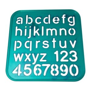 Tupperware Vintage Stencils Stencil Art ABC Lower Case Letters